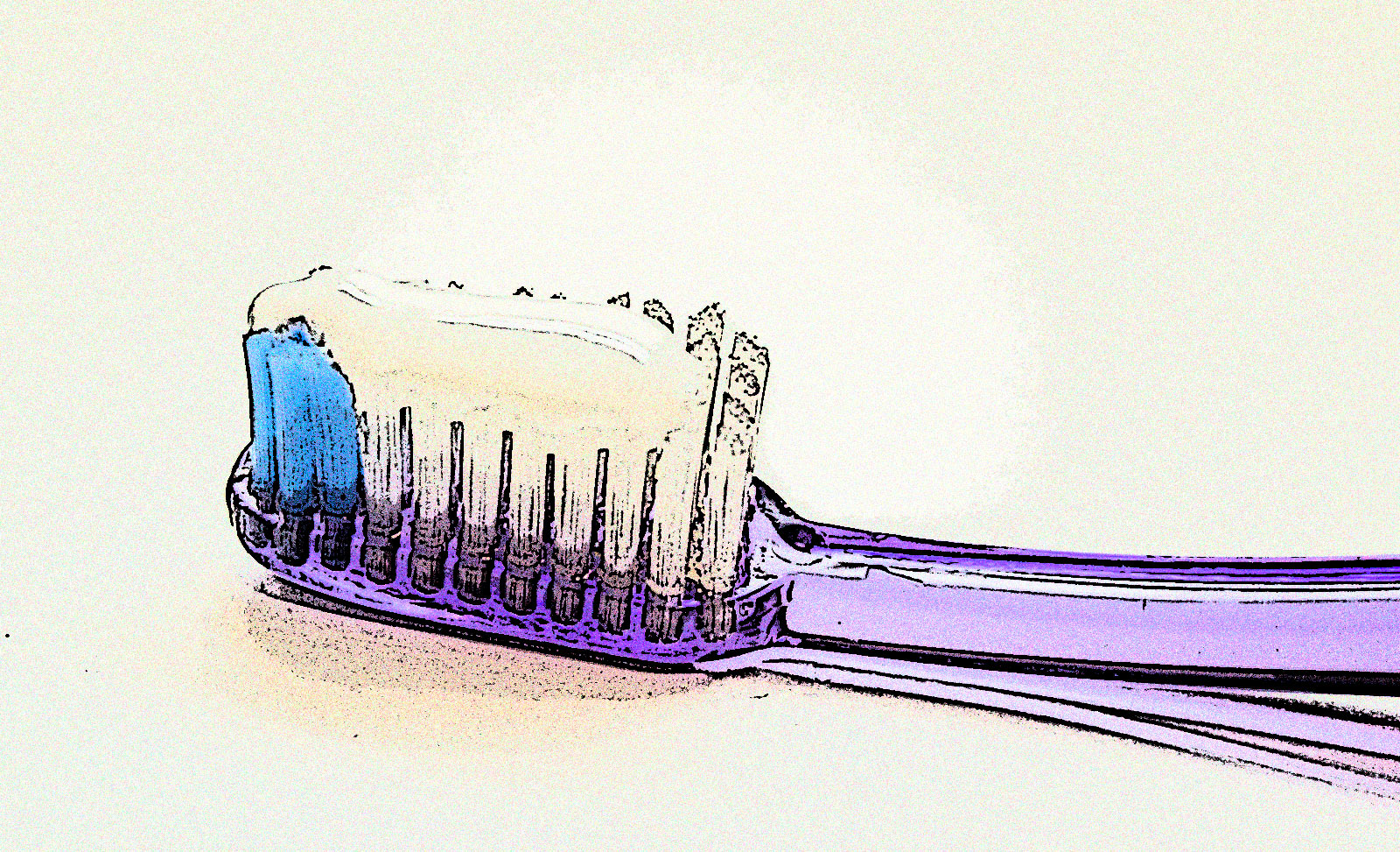 Dibujo de un cepillo de dientes con pasta dentífrica cepillo de dientes
