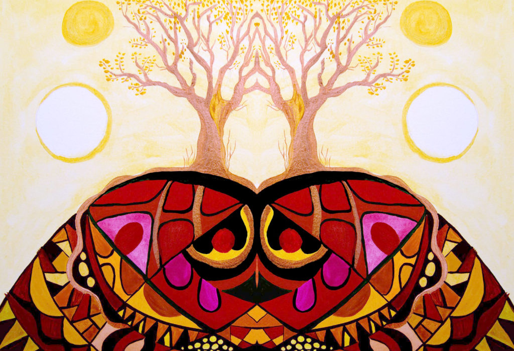 Ilustración con la tierra en forma del corazón Corazón madre tierra