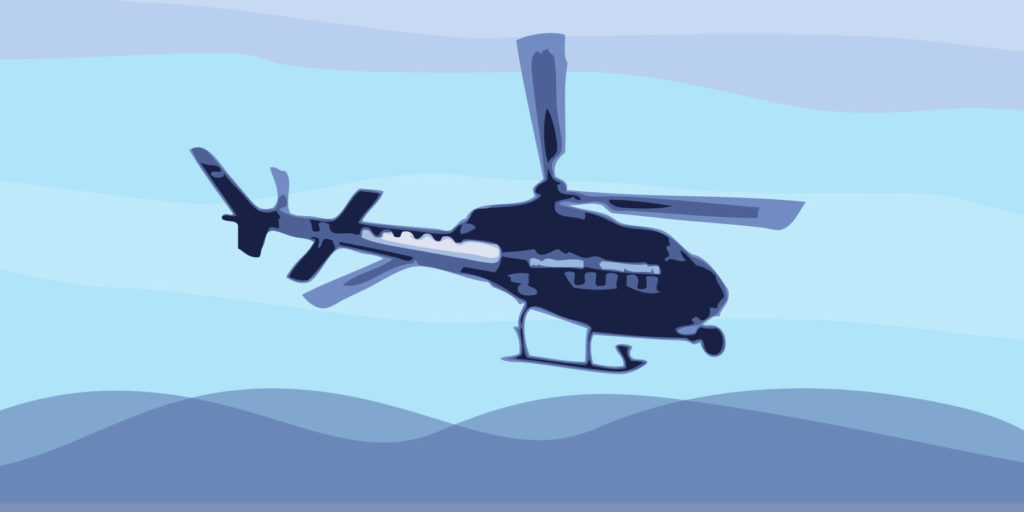 Descarga imagen Ilustración de un helicóptero volando Ilustración de un helicóptero volando