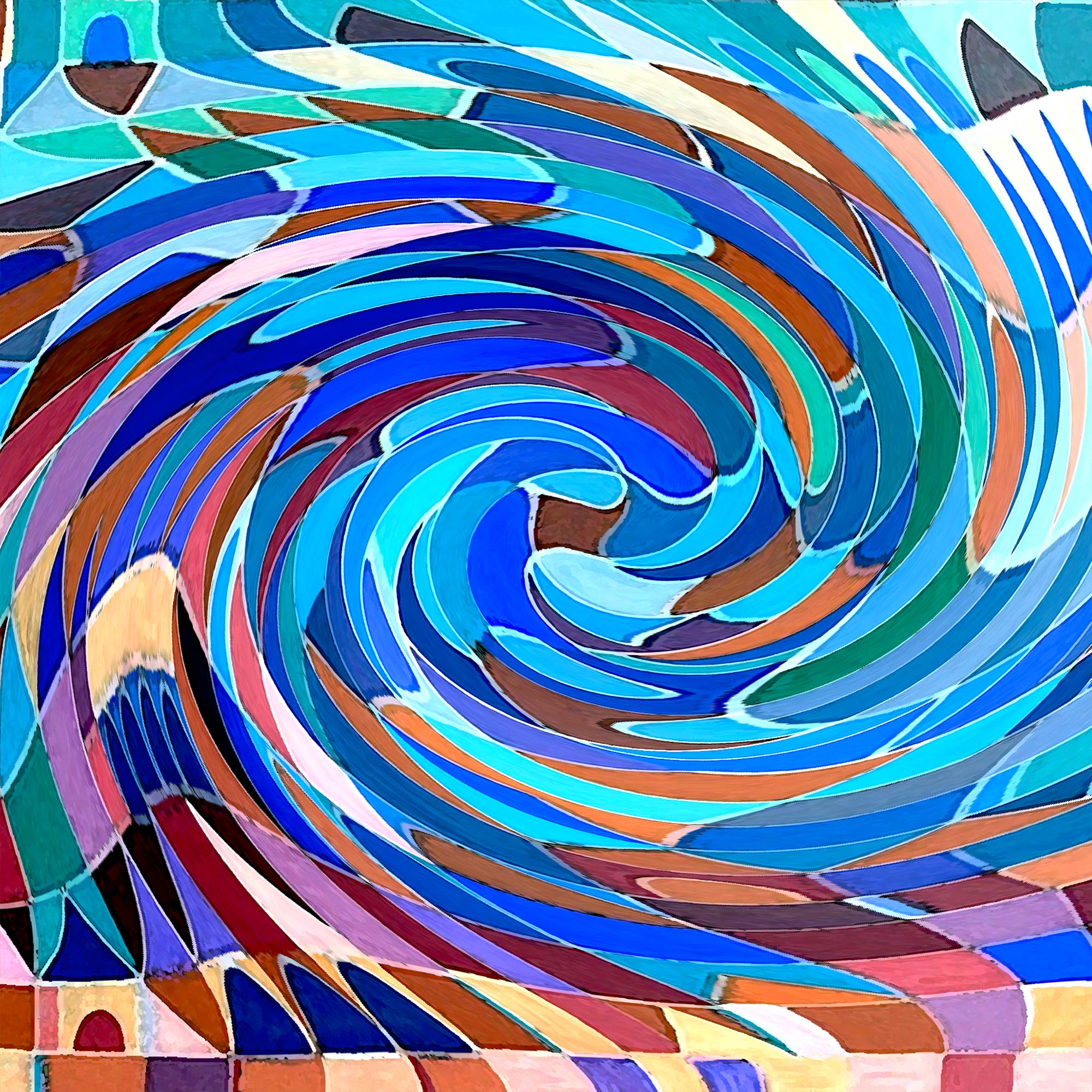ciudad abstracta deformación de torbellino